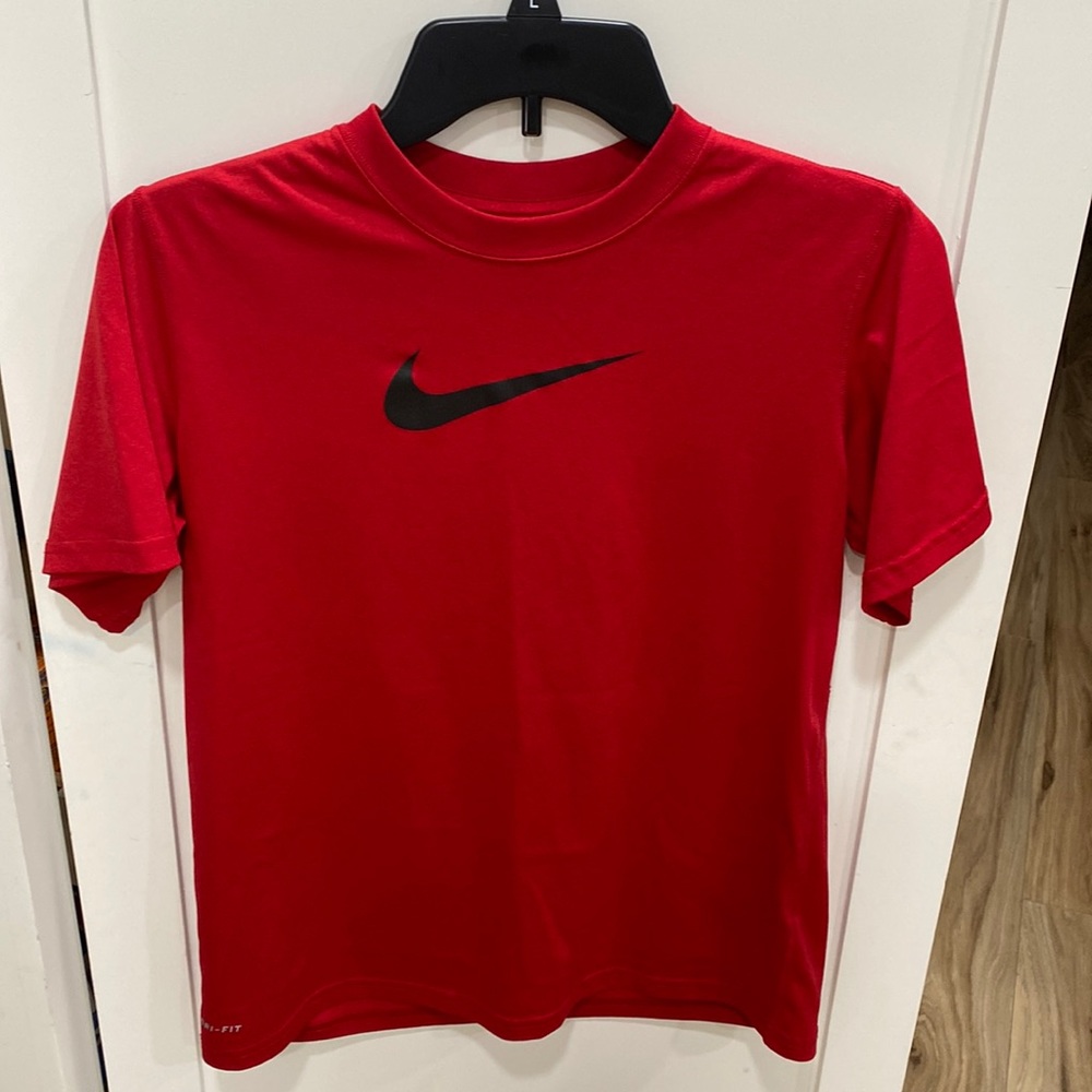 Nike Red Dri-fit Tee with Black Logo